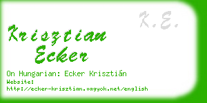 krisztian ecker business card