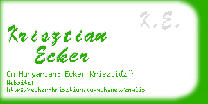krisztian ecker business card
